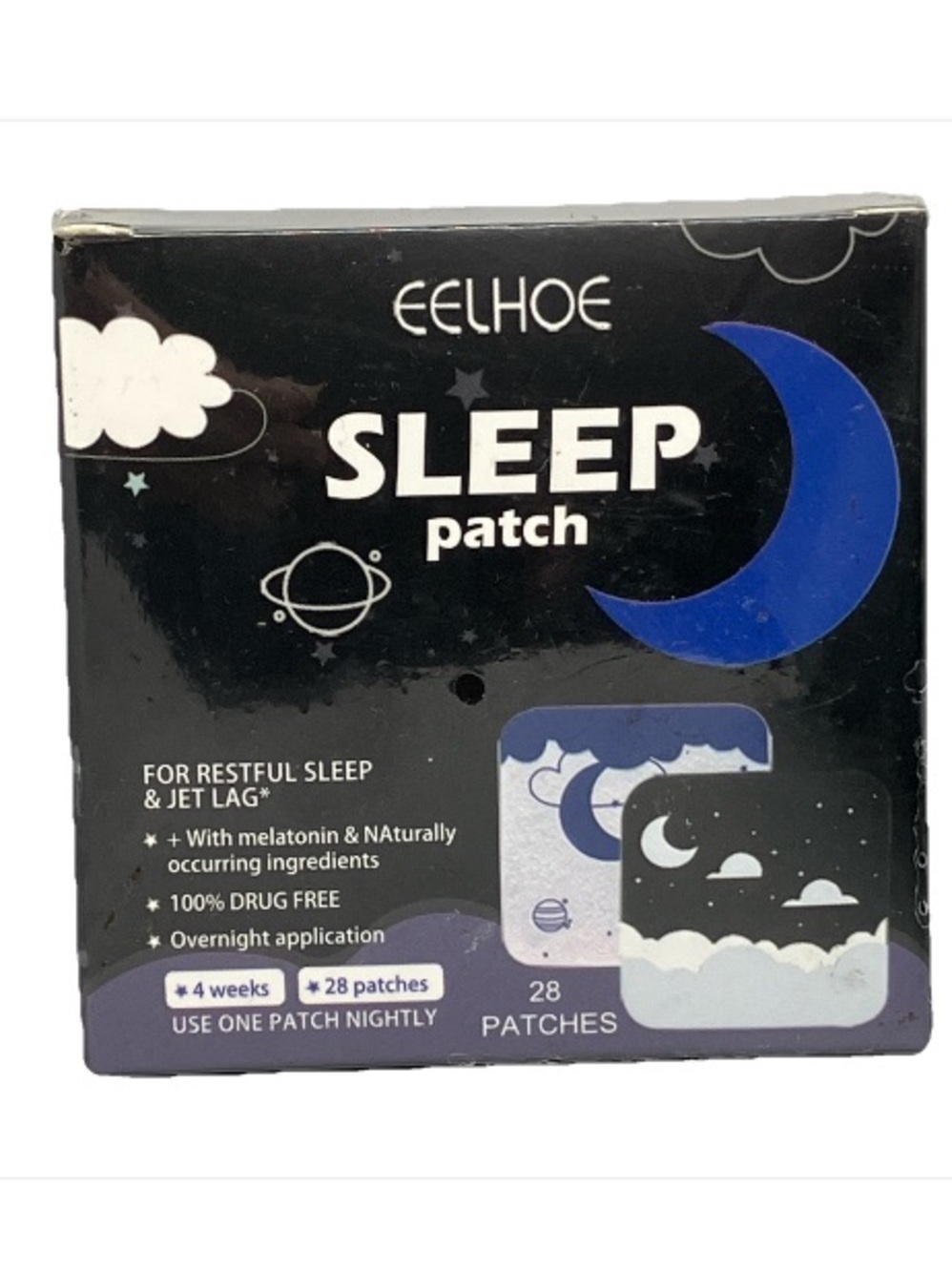 Melatonin Sleep Patches Adults Easy-To-Apply Restful Night Jet Lag Overnight New